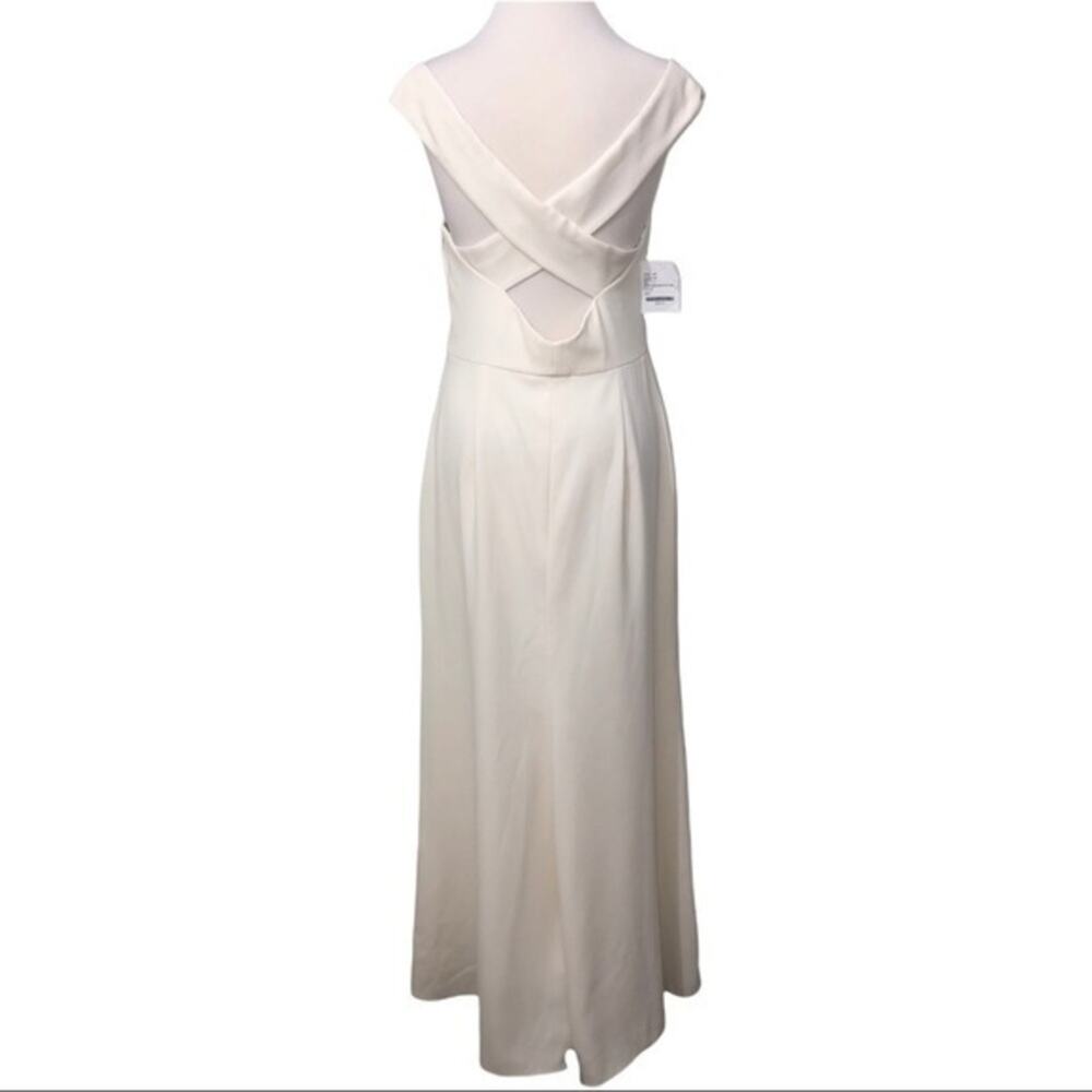 Dessy Collection Off the Shoulder Dress Ivory 10 NWT - Picture 2 of 8